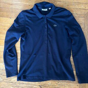 Lacoste Long Sleeve Navy Blue Shirt Size 42